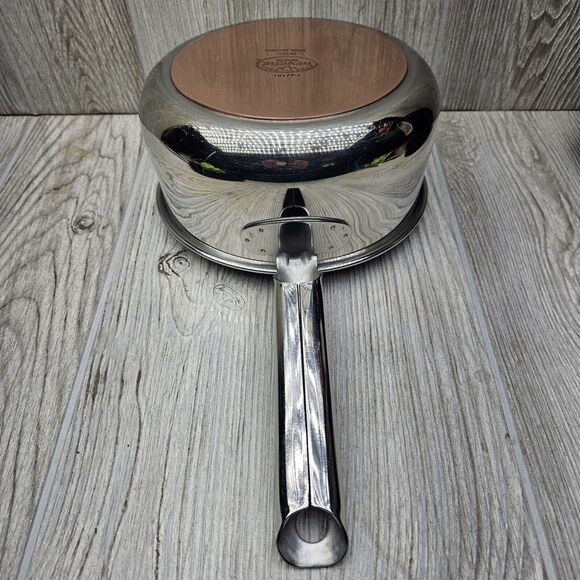 Revere Ware 2 Qt. Sauce Pot Pan Copper Clad NO Lid Small Dent SX 02h - Picture 6 of 10